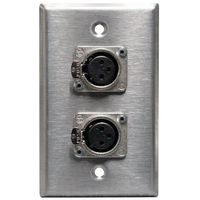 Rapco Horizon SP-2DFN Single Gang Stainless Steel Wall Plate 2) Neutrik NC3FD