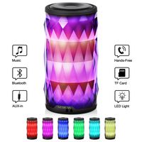 LED Bluetooth Speaker,Night Light Changing Wireless Speaker,MIANOVA Portable Wireless Bluetooth Speaker 6 Color LED Themes,Handsfree/Phone/PC/MicroSD/USB Disk/AUX-in/TWS Supported