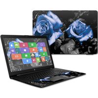 MightySkins Skin Compatible with HP 17t Laptop 17.3" (2017) - Blue Roses | Protective, Durable, and Unique Vinyl Decal wrap Cover | Easy to Apply, Remove, and Change Styles | Made in The USA