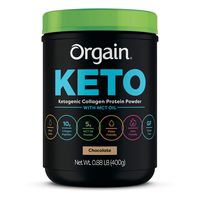 Orgain Keto Collagen Protein Powder with MCT Oil, Chocolate - Paleo Friendly, Grass Fed Hydrolyzed Collagen Peptides Type I and III, Dairy Free, Lactose Free, Gluten Free, Soy Free, 0.88 Pound