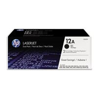 HP 12A | Q2612D | 2 Toner Cartridges | Black