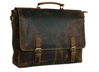 16 Inch Vintage Handmade Leather Messenger Bag for Laptop Briefcase Best Computer Satchel School distressed Bag