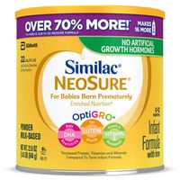 Similac NeoSure Infant Formula with Iron, For Babies Born Prematurely, Powder, 22.8 oz (4 Count)
