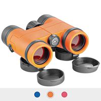 Euber Best Compact Waterproof Shock Proof Binoculars for Kids- Toys Gift for 3-12 Year Old Boys and Girls (Orange)