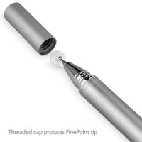 Verizon Ellipsis 8 Stylus Pen, BoxWave [FineTouch Capacitive Stylus] Super Precise Stylus Pen for Verizon Ellipsis 8 - Metallic Silver
