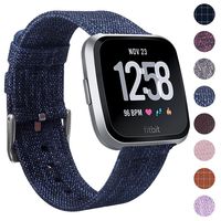 EZCO Bands Compatible with Fitbit Versa/Versa 2 / Versa Lite, Woven Fabric Breathable Watch Strap Quick Release Replacement Wristband Accessories Compatible Versa Smart Watch Women Man