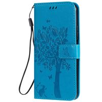 NEXCURIO Wallet Case for Huawei Honor 9X with Card Holder Side Pocket Kickstand, Shockproof Leather Flip Cover Case for Huawei Honor 9X - NEKTU080729 Blue