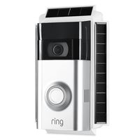 Wasserstein Weatherproof Solar Charger Mount for Ring Video Doorbell 2 - Continuous Charging for Maximum Efficiency (White)