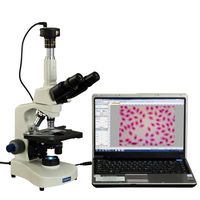 OMAX 40X-2500X Phase Contrast Trinocular Compound LED Siedentopf Microscope with 9MP Digital Camera