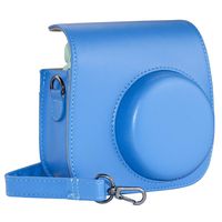 Blummy PU Leather Instax Mini 9 Camera Case for Fujifilm Instax Mini 8/ Mini 8+/ Mini 9 Instant Camera with Adjustable Strap and Pocket (Cobalt Blue)