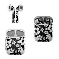 Skin Decals for Apple AirPods - Aloha Black - Sticker Wrap Fits 1st and 2nd Generation