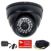 VideoSecu 700TVL Dome Security Camera Built-in 1/3" Sony Effio CCD Outdoor High Resolution Day Night 28 IR Infrared LEDs for CCTV DVR Home Surveillance System with Bonus Power Supply and Cable C81