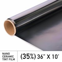 MotoShield Pro Ceramic Tint Film [Blocks Up to 99% of UV/IRR Rays] 36 Inches x 10 Feet - Window Tint Film Roll (35%)