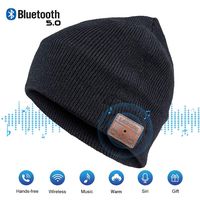 Upgraded Unisex Bluetooth Beanie Music Hat Winter Running Knit Cap Headphones V5.0 Built-in Stereo Speaker Unique Christmas Tech Gifts for Boyfriend/Him/Men/Teen Boys/Stocking Stuffers Birthday gift