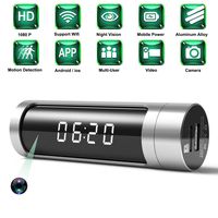 Spy Camera, 1080P Hidden Camera Clock WiFi Wireless IP Cameras Aluminium Alloys Housing Video Recorder for Home Security Monitoring Nanny Cam with Night Vision Motion Detection Power Bank(Latest)