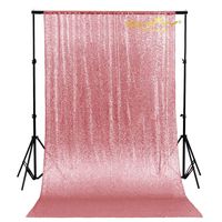 ShinyBeauty Fuchsia Pink Sequin Backdrop Curtain 2 Panels 4FTx7FT Cool Photography Backdrops Curtain Panels 84 Set of 2-190919E