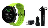 Polar Vantage M Advanced Multisport GPS Watch and Wearable4U Ultimate Power Pack Bundle (M/L (140-210mm Wrist), Green)