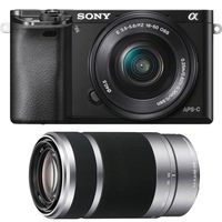 Sony Alpha a6000 Mirrorless Camera w/ 16-50mm & E 55-210mm f/4.5-6.3 OSS Lens