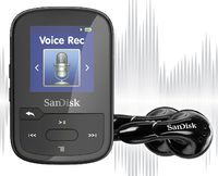 SanDisk Clip Voice MP3 Player and Voice Recorder, 16GB