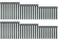 Pasow 60pcs Fastening Microfiber Cloth Cable Ties Wire Management(6/7/8 Inch, Black)