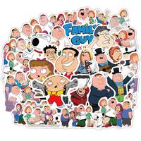 100pcs Pack Family Guy Laptop Stickers, Water Bottle Travel Case Computer Wall Skateboard Motorcycle Phone Bicycle Luggage Guitar Bike Stickers Decal
