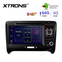 XTRONS Android 9.0 Car Stereo Radio DVD Player Octa Core 4G RAM 64G ROM Double Din GPS Navigation 7 Inch Multi-Touch Screen Head Unit Supports Screen Mirroring WiFi OBD2 DVR TPMS for Audi TT MK2