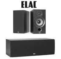 Elac B6.2 Debut 2.0 Bookshelf Speakers (Pair) Debut C6.2 Aramid-Fiber Center-Channel Speaker Bundle