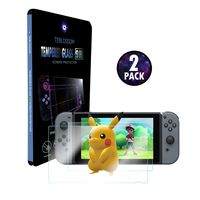 [2-Pack] Nintendo Switch Screen Protector, TEB [Tempered Glass] [9H Hardness] [Touch Sensitive] [0.3mm Ultra Thin] [Ultra Clear] [Heat Resistance] [Anti-Scratch, Anti-Fingerprint] [Shatter proof]