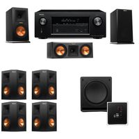 Klipsch RP-150M-E Monitor Speaker 7.1 SW-112 Denon AVR-X2100W