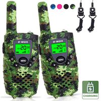 E-WOR Walkie Talkies for Kids Rechargeable, 4 Miles Range 22 Channels 2 Way Radios with Flashlight and LCD Screen, 2019 Best Kids Walkie Talkies for Boys and Girls, Toys for 3-12 Year Old Kids