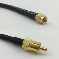 6 feet RG400 Low Loss SMA MALE to RCA MALE Pigtail Jumper RF coaxial cable 50ohm High Quality Quick USA Shipping