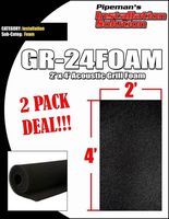 3/8" Foam Speaker Grille Cover Woofer Cabinet 2ft Wide x 4ft Long Black 2 Pack