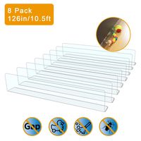 UPSTONE 8-Pack Toy Blocker, Gap Bumper for Under Furniture, BPA Free Safe PVC with Strong Adhesive, Stop Things Going Under Sofa Couch or Bed, Easy to Install (8-Pack)