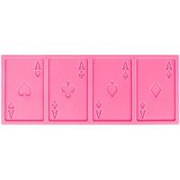 Funshowcase Sugarcraft Playing Cards 4 Aces Poker Four of a Kind Fondant Silicone Mold