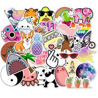 Vsco Stickers for Hydroflasks, 50Pcs Vsco Girl Stickers Aesthetic for Water Bottles for Girls Pad MacBook Car Snowboard Bicycle Luggage Decal (Multicolored)