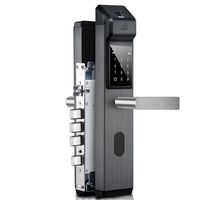 New Concept in Digital Door Lock Keyless Push Pull Smart Door Lock Touchscreen Keypad Lever Lockset with Knob Handle Stainless Steel