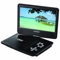 Sylvania SDVD1048 10-Inch Portable DVD Player, 5 Hour Rechargeable Battery, Swivel Screen, with USB/SD Card Reader and Car Bag/Mounting Kit (Renewed)
