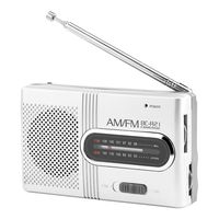 Oumij AM/FM Radio Stereo Music Player Mini Light Portable Convenient Player  Telescopic Antenna with Built-in Speaker Standard Earphones Jack Speaker FM:88-108MHz,AM:530-1600KHz Radio  