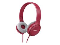 PANASONIC Lightweight Foldable Headphones with 3.9 ft Audio Cord - RP-HF100-P - On-Ear Headphones (Pink)
