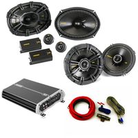 Kicker Speaker Package 40CSS694 6x9 40CS654 6.5" DXA 250 watt 4 Channel amp Wiring kit.