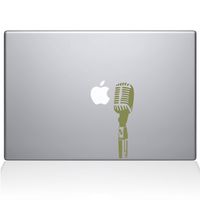The Decal Guru Open Mic MacBook Decal Vinyl Sticker - 12" MacBook - Gold (1140-MAC-12M-G)