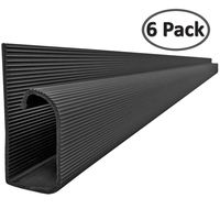 J Channel Cable Raceway - Black - 48" Length - 6 Pack