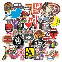 Graffiti Stickers Pack 100-Pcs Decals for Cars Motorcycle Portable Luggages Phone Laptops Waterproof Sunlight-Proof ...
