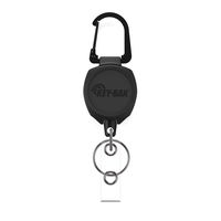 KEY-BAK Sidekick Retractable Key Chain & Badge Reel with Carabiner, Key Ring and Twist-Free Clear I.D. Badge Holder