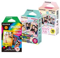 Fujifilm Instax Mini Film Rainbow - Staind Glass - Shiny Star Film -10 Sheets X 3 Assort (Taketori Store Original Goods with Instructions)