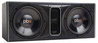 PowerBass Autosound PSWB122-12" Dual Loaded 4 Ohm Loaded Subwoofer Enclosure, 1100W
