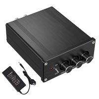 Neoteck 2 Channel Stereo Audio Amplifier Mini Hi-Fi Class D Integrated Amp Digital Power Amplifier with Bass and Treble Control for Home Speakers 100W + 100W