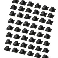 30PCS Cable Clips Adhesive Cord Organizer, Management Set 3M Cable Ties Wire Clips Cable Wire Organizer Kit Cable Clamp Holders for Desk Car Tables PC Laptop TV Home Office Walls, Black
