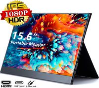 cocopar 15.6 inch Portable Monitor 1920X1080 Full HD HDMI 1080P IPS Narrow Bezel Gaming Monitor for PC/Mac/PS3/PS4/Xbox one/Switch/Raspberry Pi with Case(Weight 480g,Thickness 4 mm)