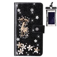 Flip Case for Huawei P30 lite Shockproof Ultra Thin Protective Cover, Design Cell Mobile Phone Case with Free Waterproof Case